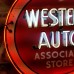 Original Western Auto Porcelain Neon Sign w/Flashing Arrow 54"W x 90"H